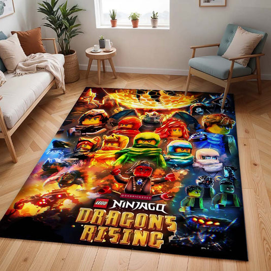 Ninjago Alle Charaktere Drachen Erwachen Teppich - TOK
