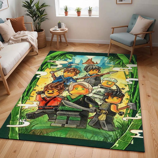 Ninjago Alle Charaktere Kampf 1019 Teppich - TOK