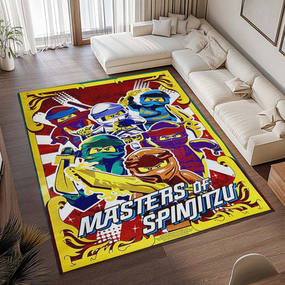 Ninjago Alle Charaktere Kampf Meister des Spinjitzu Teppich - TOK 2