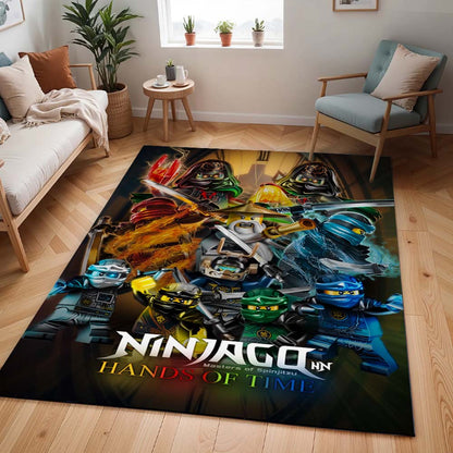 Ninjago Hände der Zeit Alle Charaktere Lloyd Jay Kai Zane Nya Cole Meister Wu Teppich - TOK