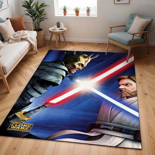 Obi-Wan gegen Savage Star Wars Charakter Teppich - TOK
