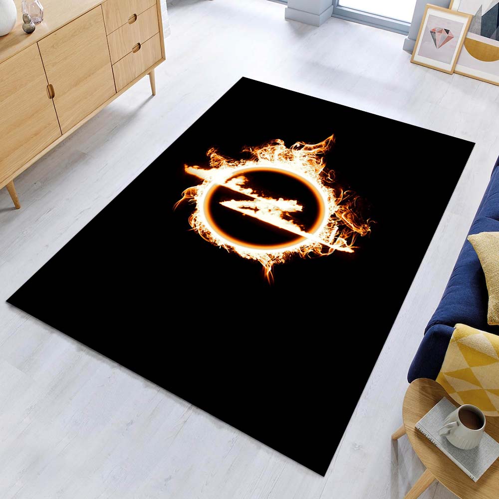 Opel Car Logo Fire Teppich - Teppich mit Automotiv-Motiv