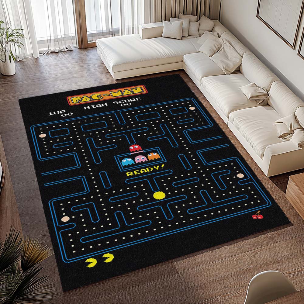 Pac-Man Spiel Highscore Bildschirm Bereit Teppich - TOK 2