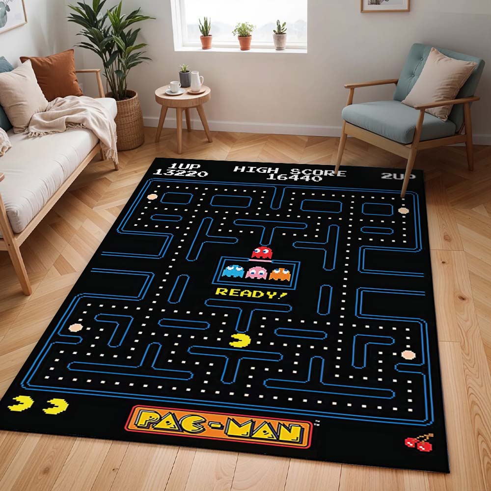 Pac-Man Spiel Highscore Nach oben Bildschirm Bereit Teppich - TOK