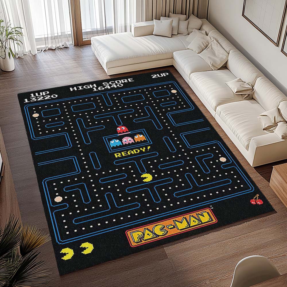 Pac-Man Spiel Highscore Nach oben Bildschirm Bereit Teppich - TOK 2