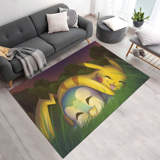 Pikachu und Plinfa Pokémon - Pikachu And Pochama Pokemon Teppich - TOK