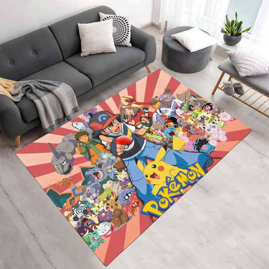Pikachu Detektiv Alle Charaktere 3 Teppich - TOK