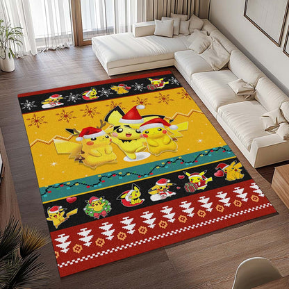Pikachu Pokémon Frohe Weihnachten Teppich - TOK 2