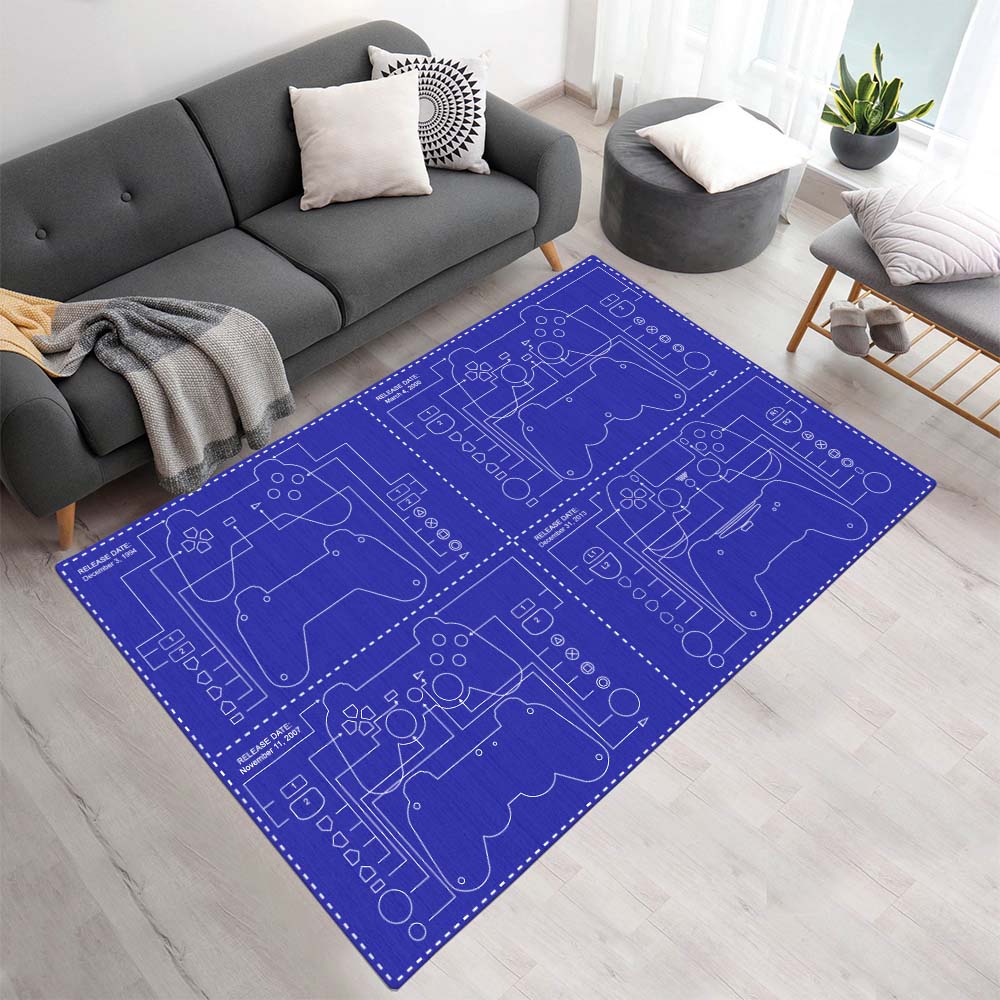 PlayStation Controller – Blau (Blueprint) Teppich - TOK
