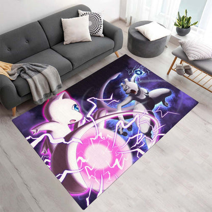 Pokémon Mewtu und Mew - Pokemon Mewtwo and Mew Teppich - TOK