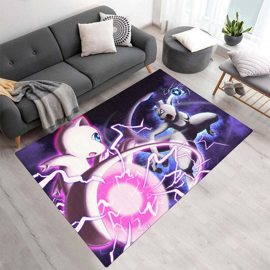 Pokémon Mewtu und Mew - Pokemon Mewtwo and Mew Teppich - TOK
