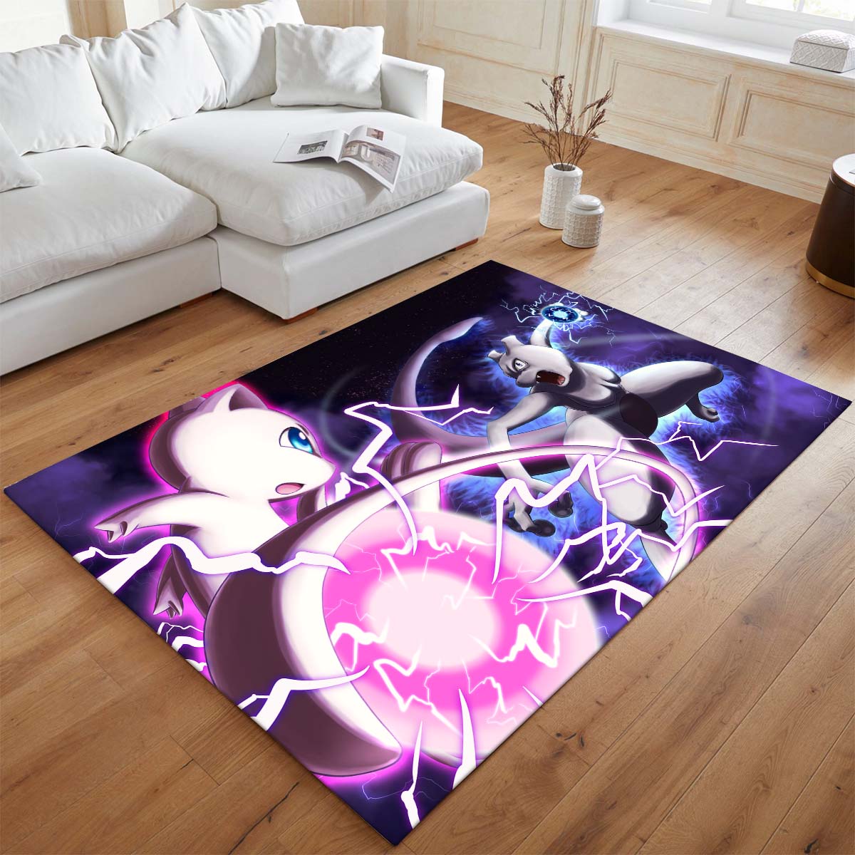 Pokémon Mewtu und Mew - Pokemon Mewtwo and Mew Teppich - TOK 2
