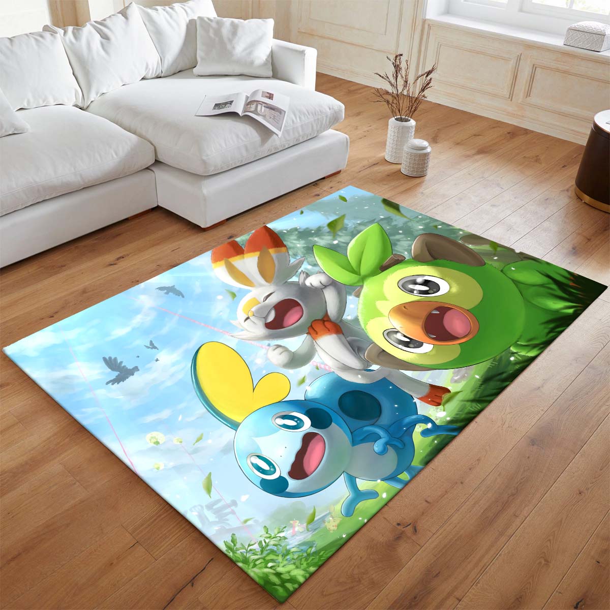 Chimpep Hopplo Memmeon Pokémon  - Scorbunny Grookey Sobble Pokemon 2 Teppich - TOK 2