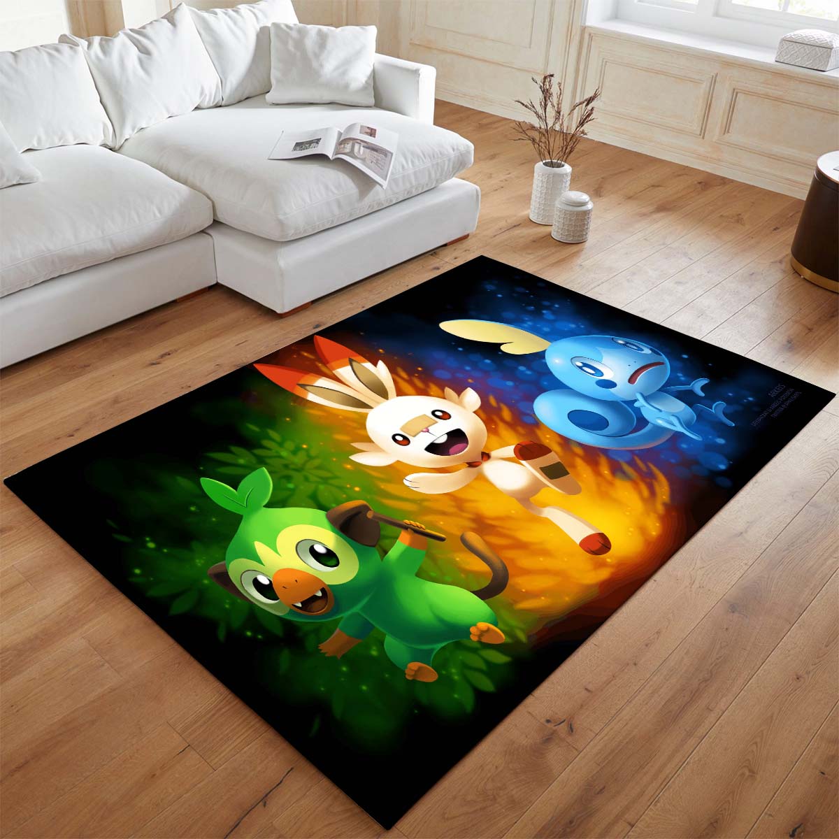Chimpep Hopplo Memmeon Pokémon  - Scorbunny Grookey Sobble Pokemon 3 Teppich - TOK 2