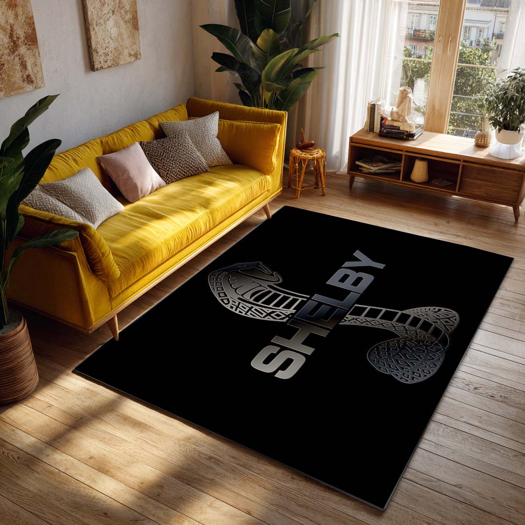 Shelby Dark Background Teppich - Teppich mit Automotiv-Motiv-2
