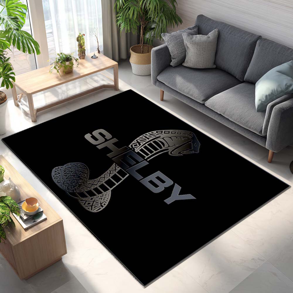Shelby Dark Background Teppich - Teppich mit Automotiv-Motiv