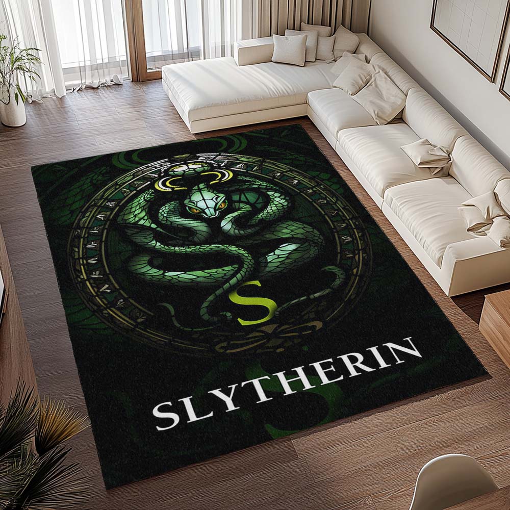Haus Slytherin Harry Potter Grünes Logo 02 Teppich - TOK 2