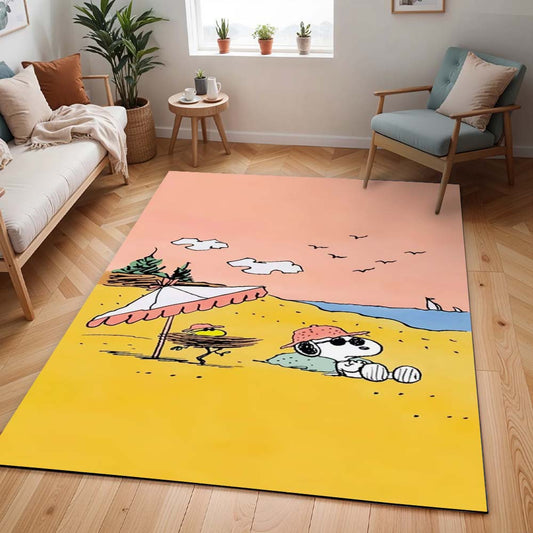 Snoopy und Woodstock – Am Strand Teppich - TOK