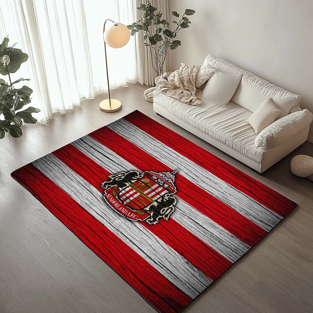 Sunderland A.F.C FC EFL Championship Red White Wooden Teppich
