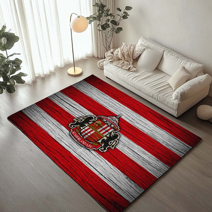 Sunderland A.F.C FC EFL Championship Red White Wooden Teppich