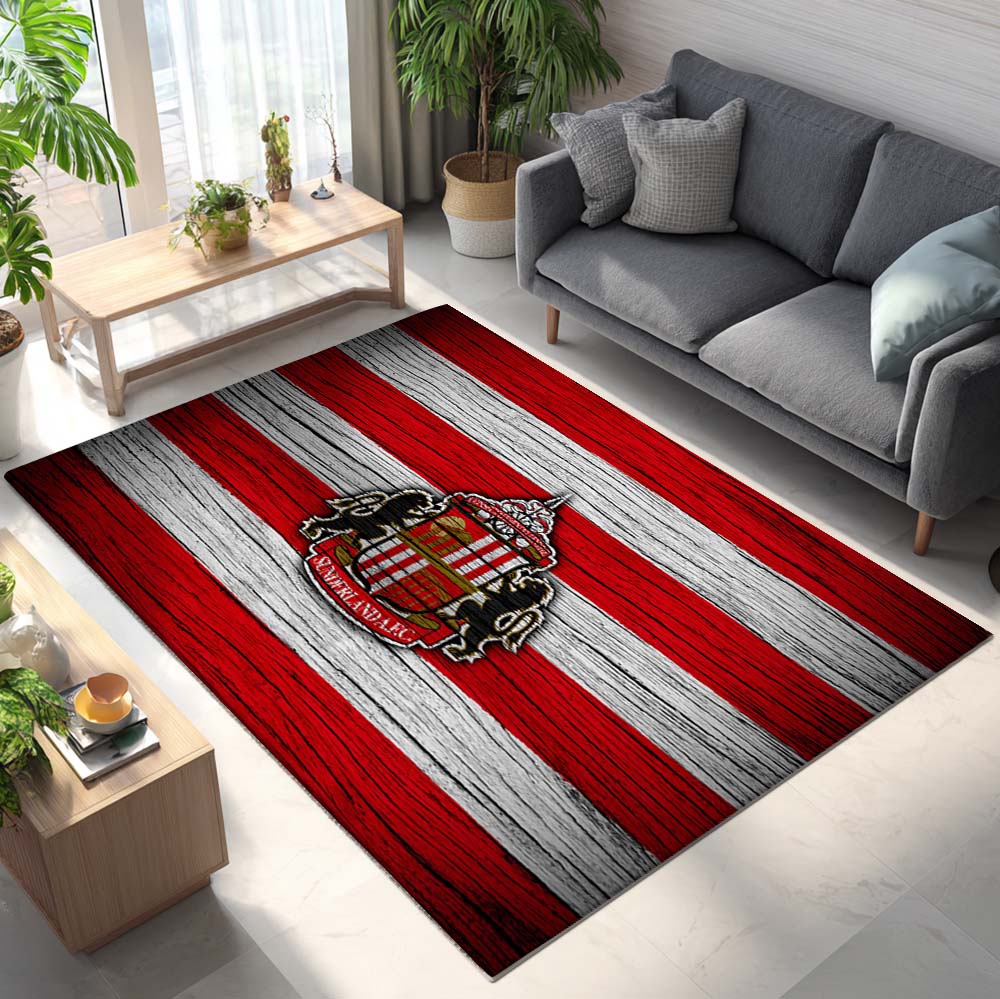 Sunderland A.F.C FC EFL Championship Red White Wooden Teppich 2