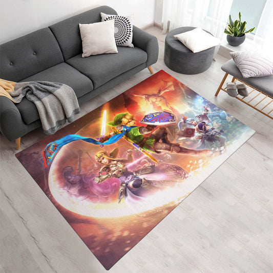 Die Legende von Zelda Link und Prinzessin Zelda Alle Charaktere 3 Teppich - TOK