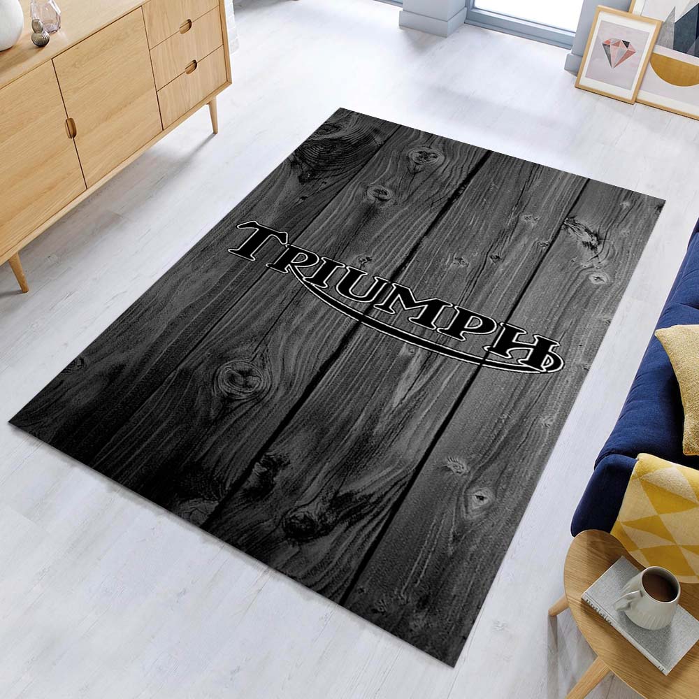 Triumph Wooden Style Teppich - Teppich mit Automotiv-Motiv