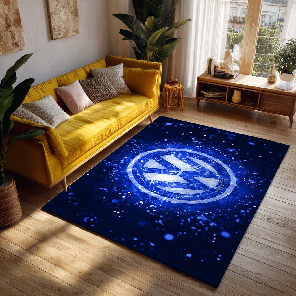 Volkswagen Dark Blue Teppich - Teppich mit Automotiv-Motiv-2