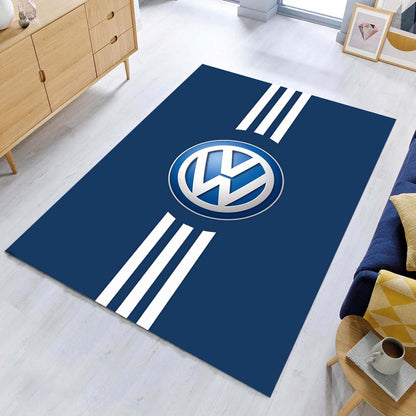 Volkswagen VW Logo Blue Style Teppich - Teppich mit Automotiv-Motiv