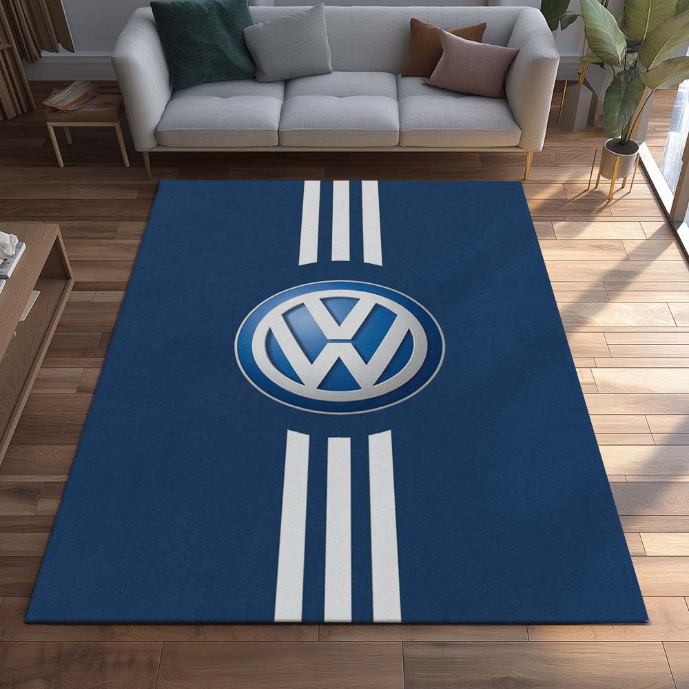 Volkswagen VW Logo Blue Style Teppich - Teppich mit Automotiv-Motiv-2