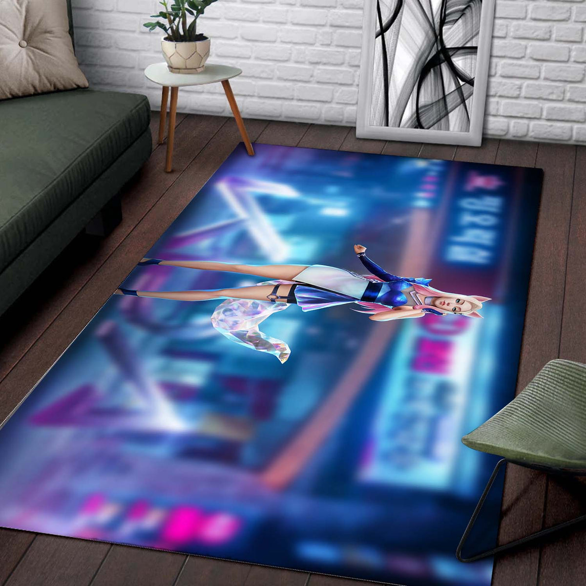 Ahri Kda K Pop Neon Teppich 2