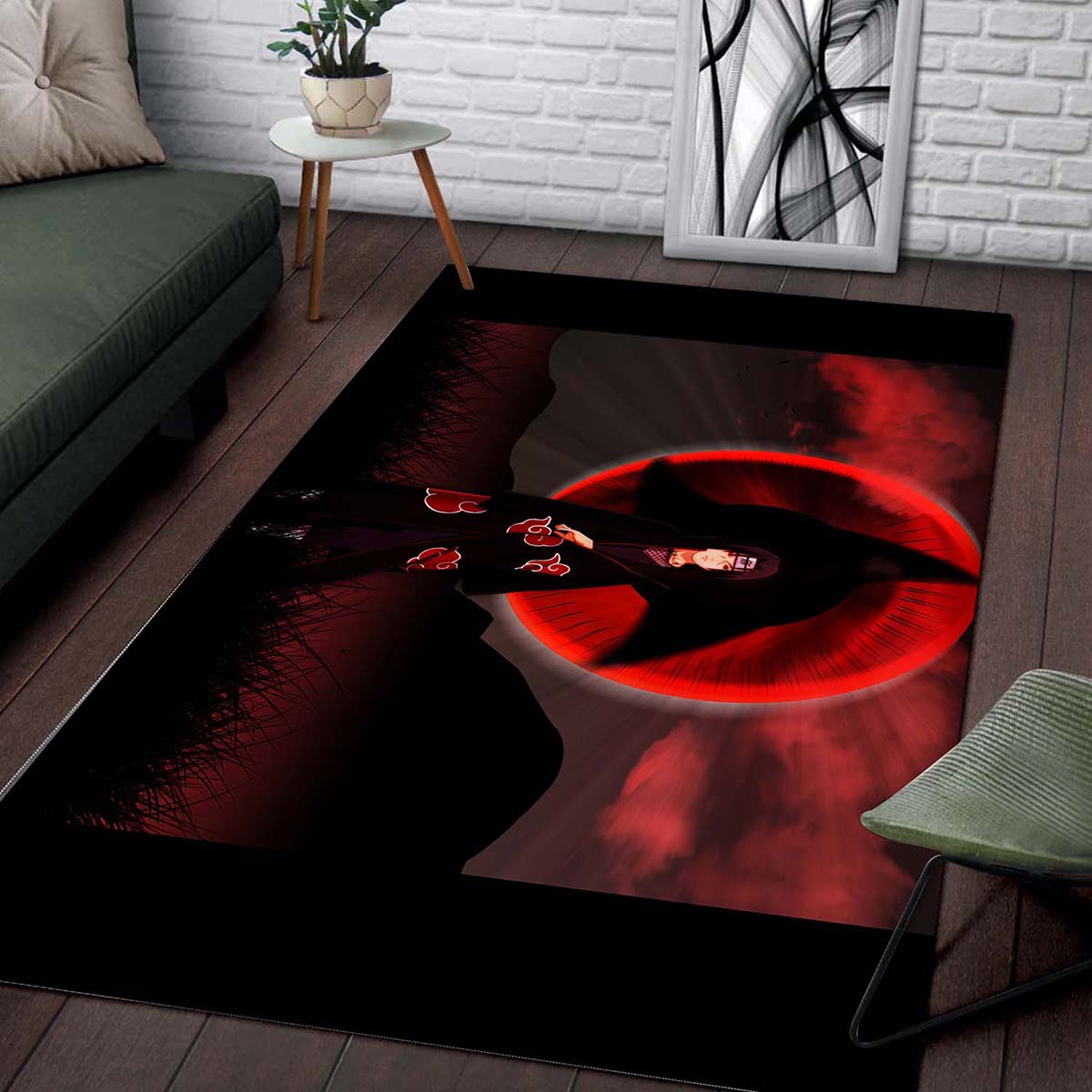 Akatsuki Itachi Mangekyou Sharingan Anime Naruto Teppich 2