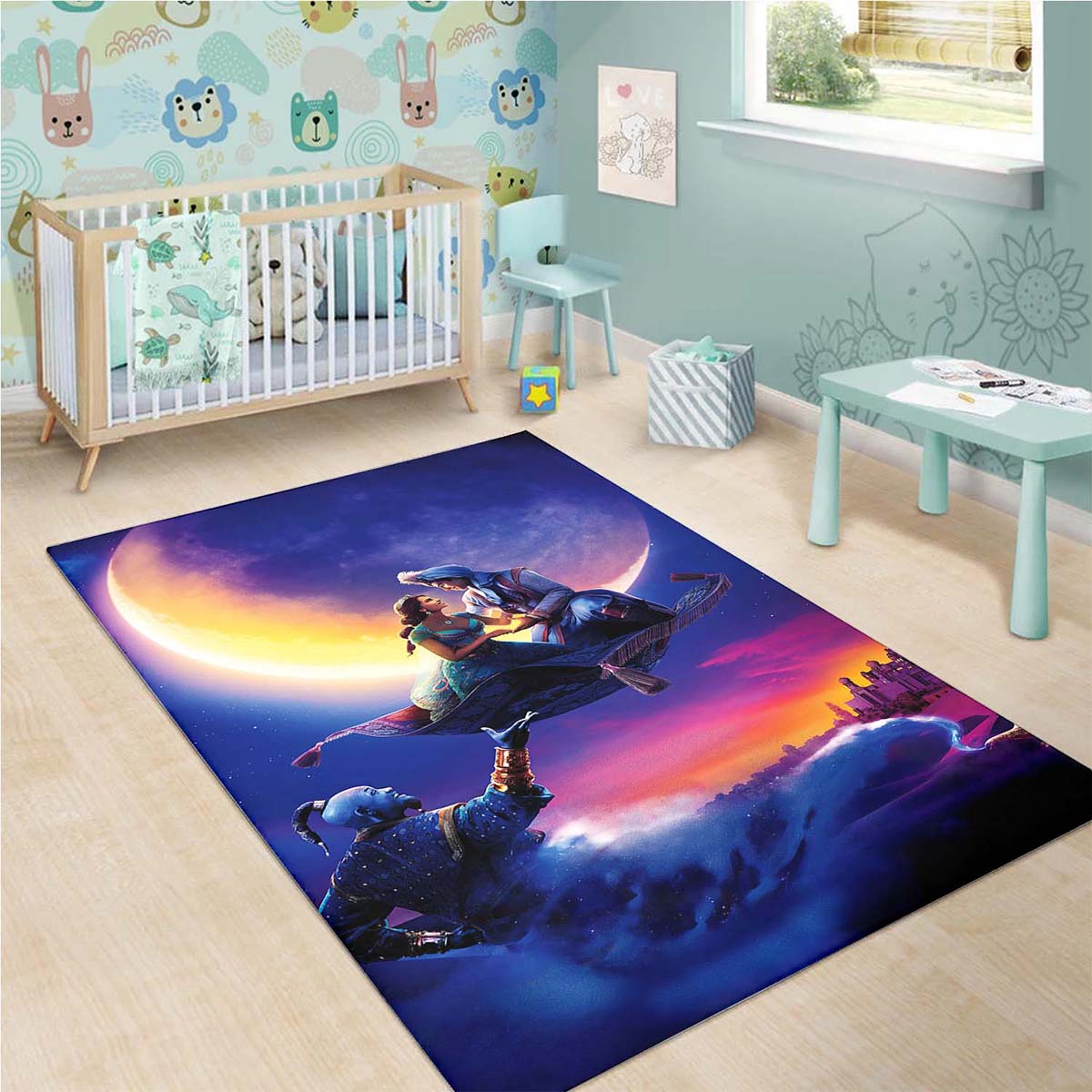 Aladdin Princess Jasmine & Genie Teppich 3