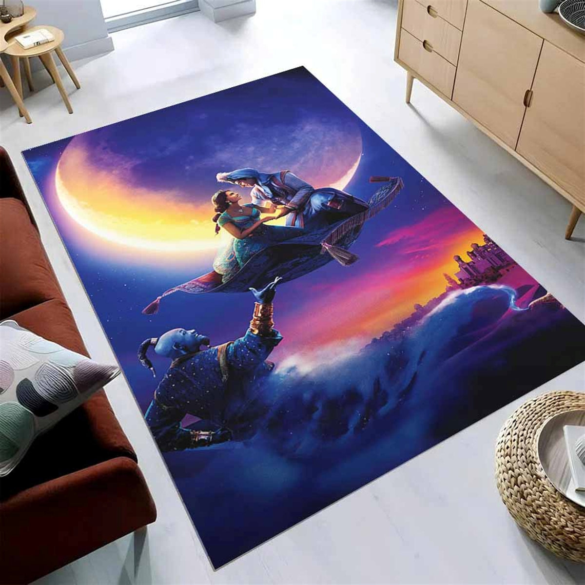 Aladdin Princess Jasmine & Genie Teppich