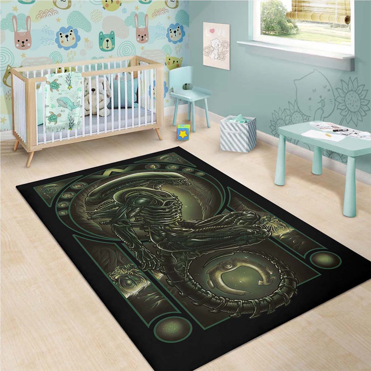 Aliens Home Decor Teppich 3