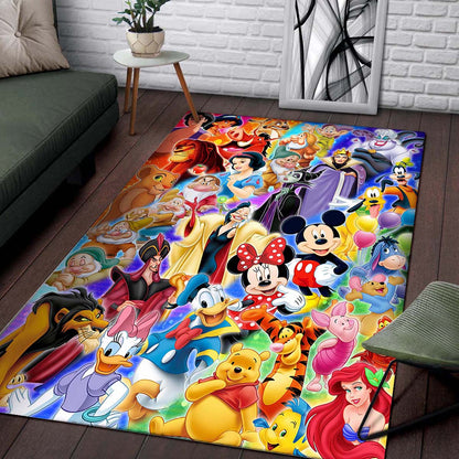 Alle Charaktere Disney Teppich 2