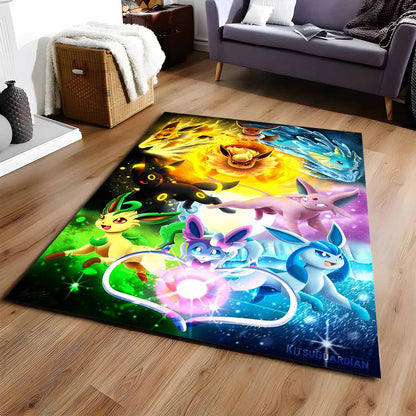 Alle Evoli-entwicklungen Pokmon All Eevee Evolutions Pokemon 1004 Teppich
