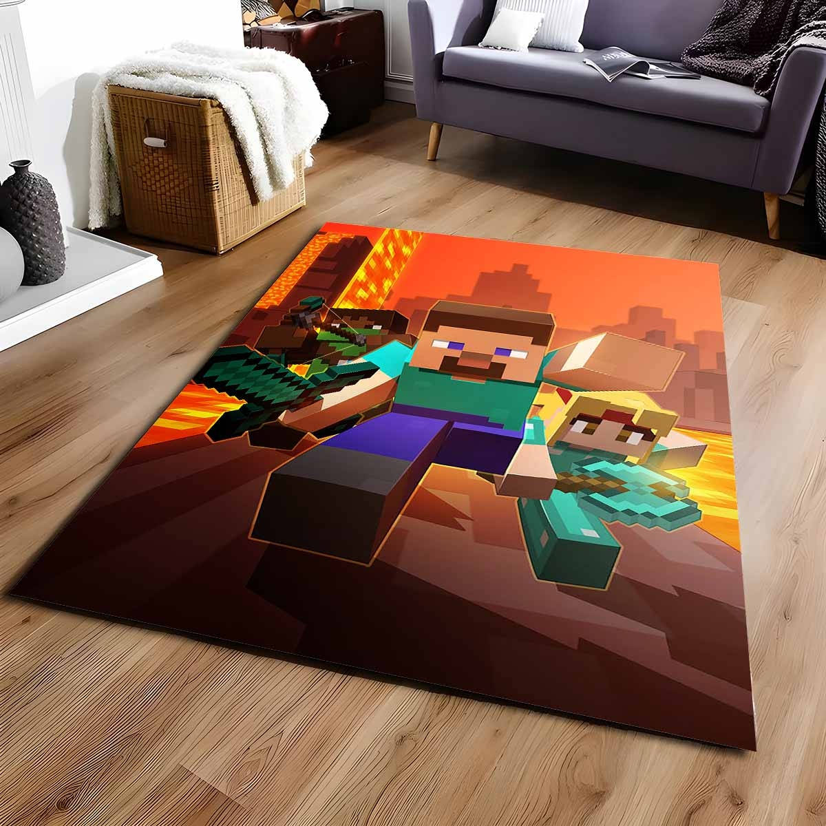 Alle Minecraft-charaktere 02 Teppich