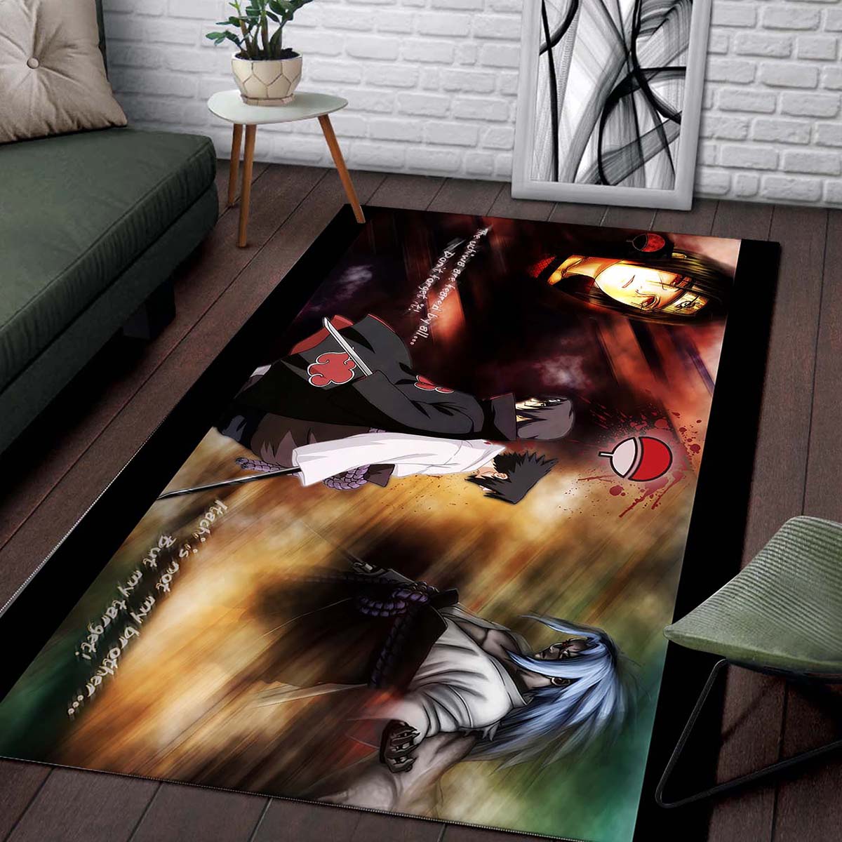 Anime Naruto Uchiha Sasuke And Uchiha Itachi 1 Teppich 2