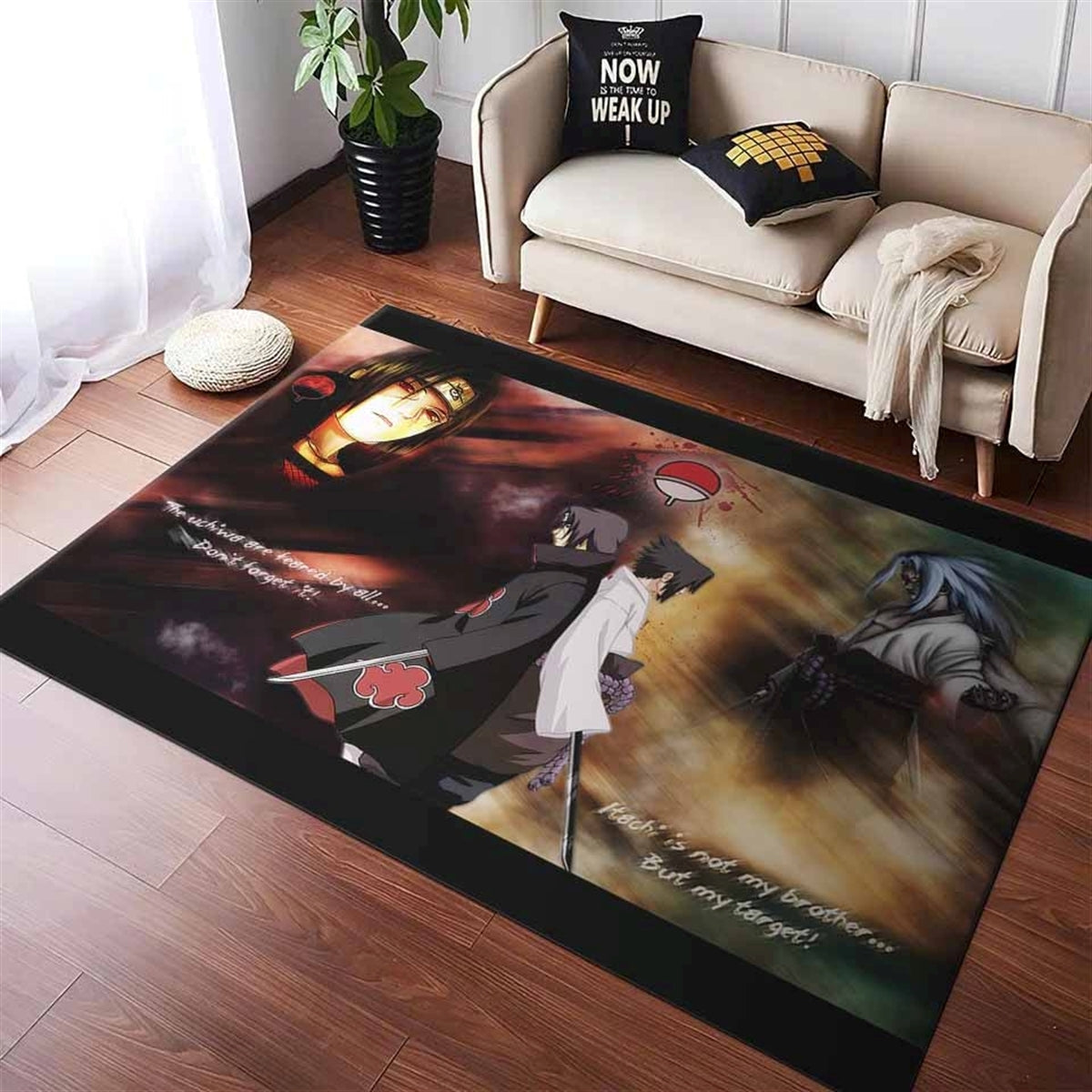 Anime Naruto Uchiha Sasuke And Uchiha Itachi 1 Teppich