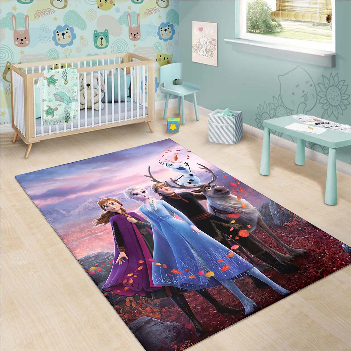 Anna Elsa Olaf Frozen Eisknigin Disney 4836 Teppich 3
