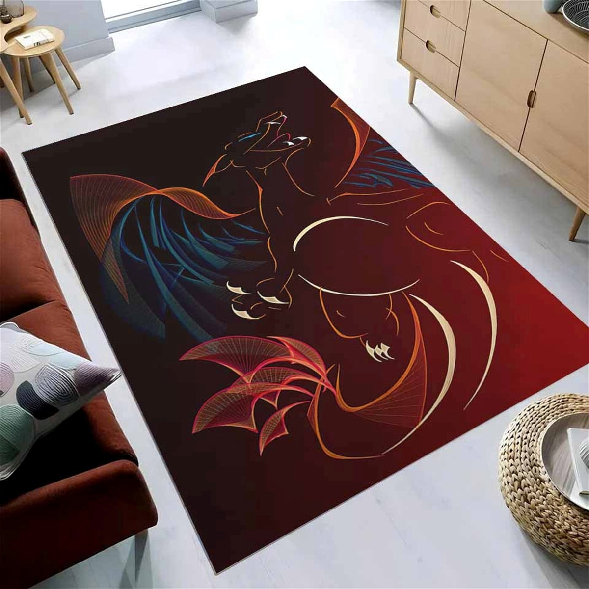 Art Pokmon Dracaufeu Teppich 3