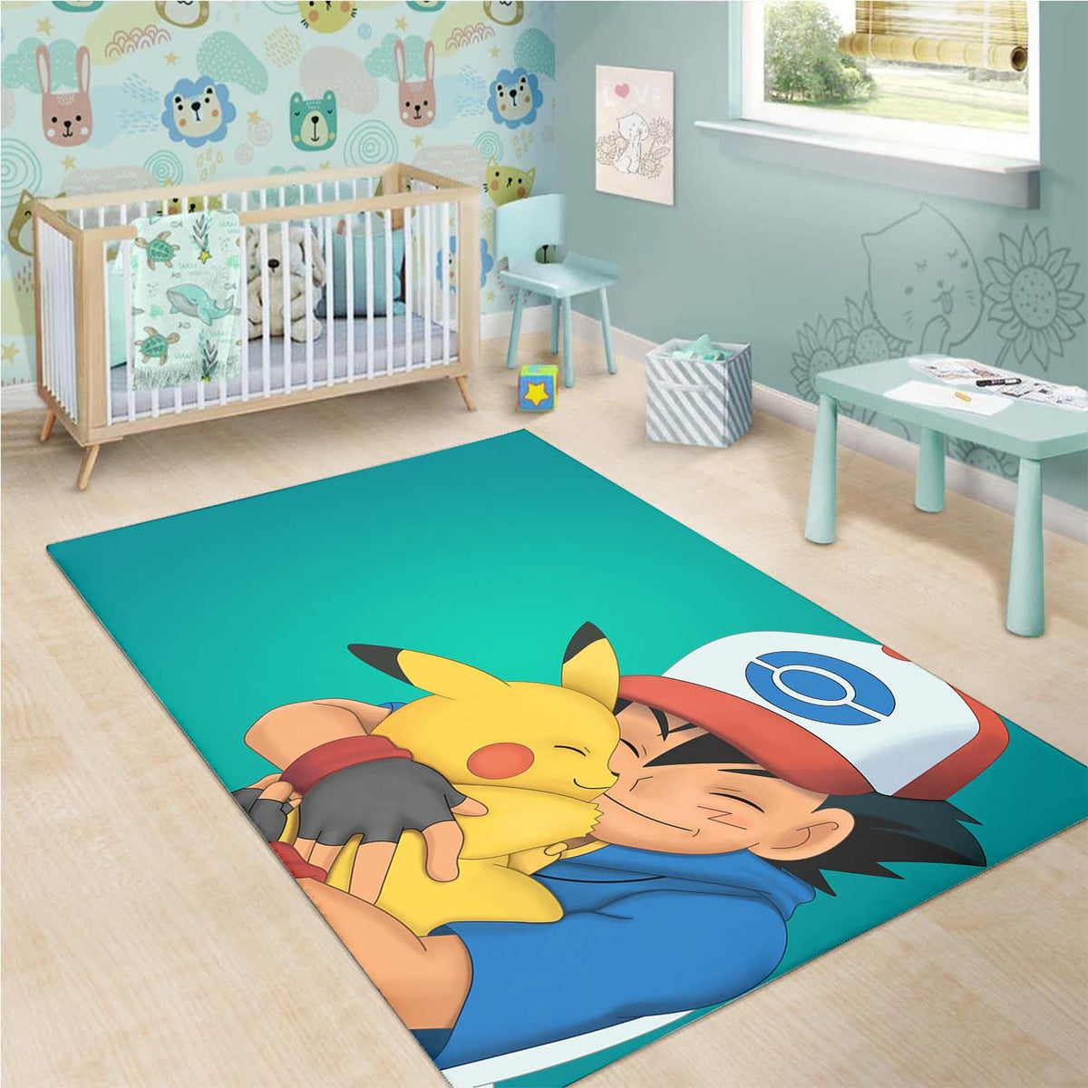 Ash Ketchum Pikachu 1 Teppich