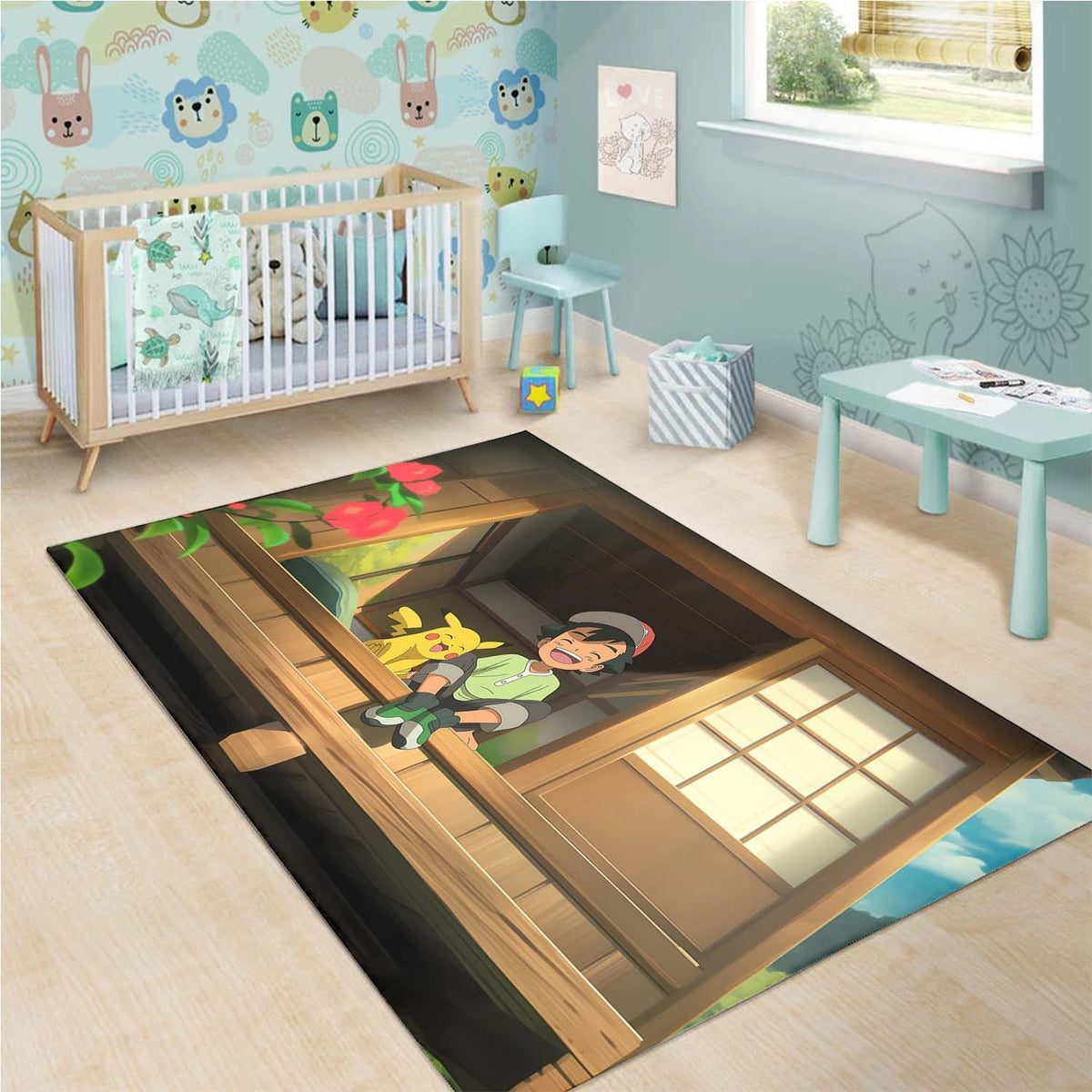 Ash Ketchum Pikachu Teppich