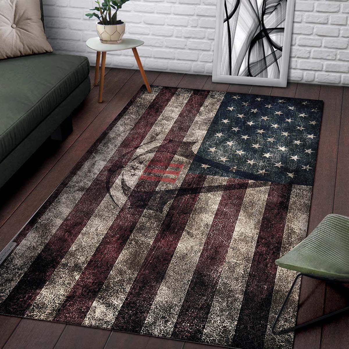 Assassins Creed Iii American Eroded Flag Teppich 2