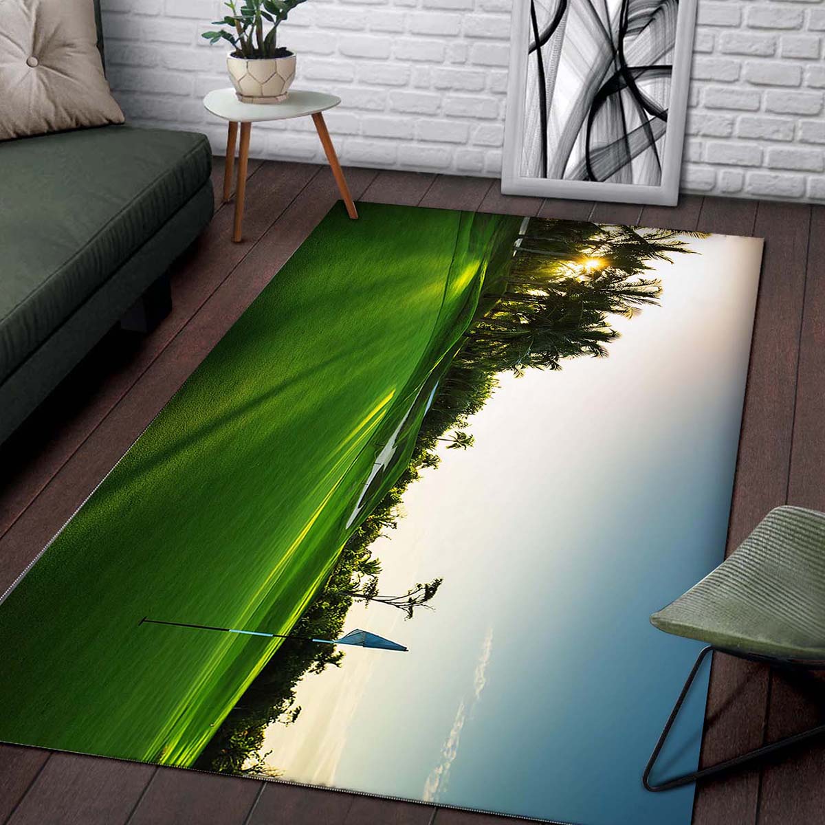Beautiful_golf_course_painting Teppich 2