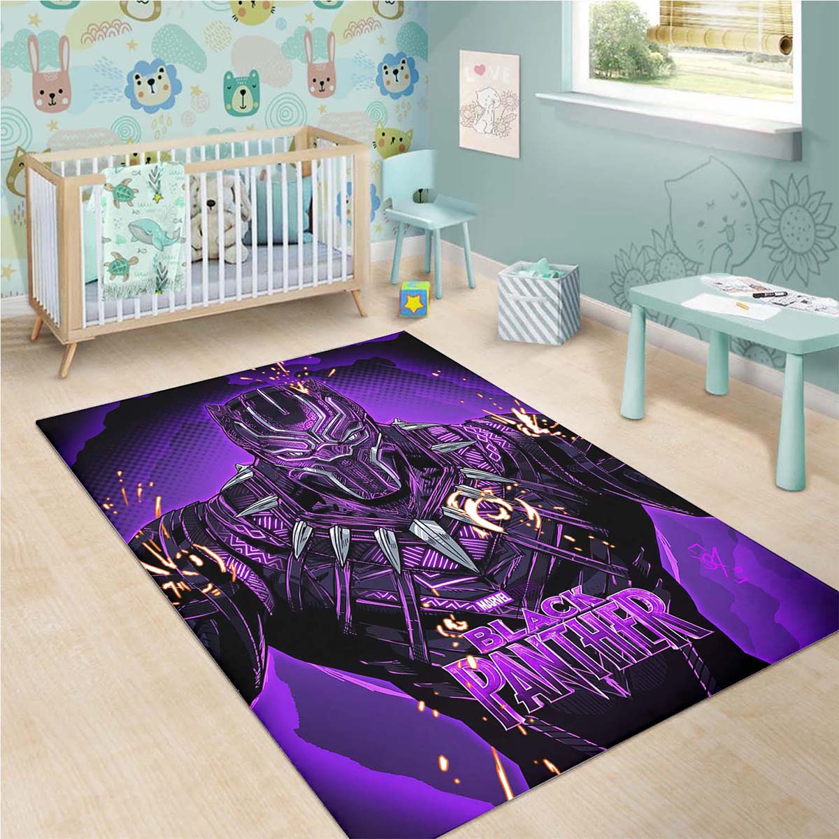 Black Panther Wakanda Marvel Superhero Movies Teppich 3