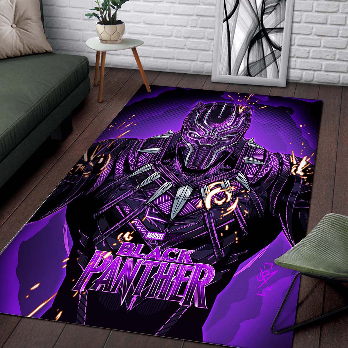Black Panther Wakanda Marvel Superhero Movies Teppich 2