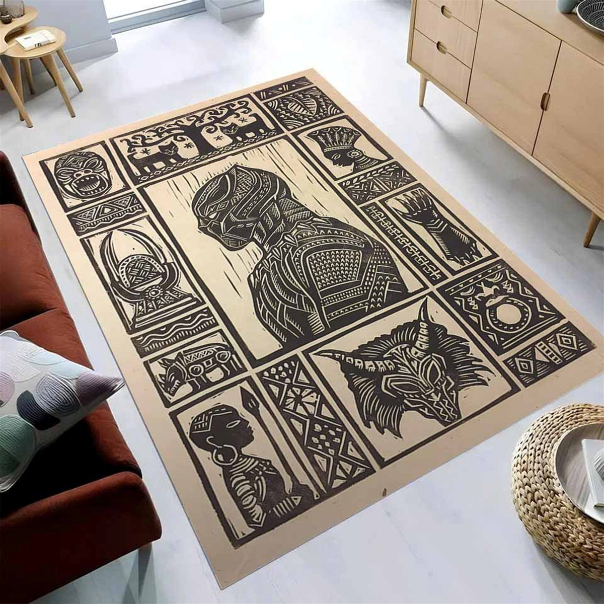 Black Panther Wakanda Marvel Superhero Teppich
