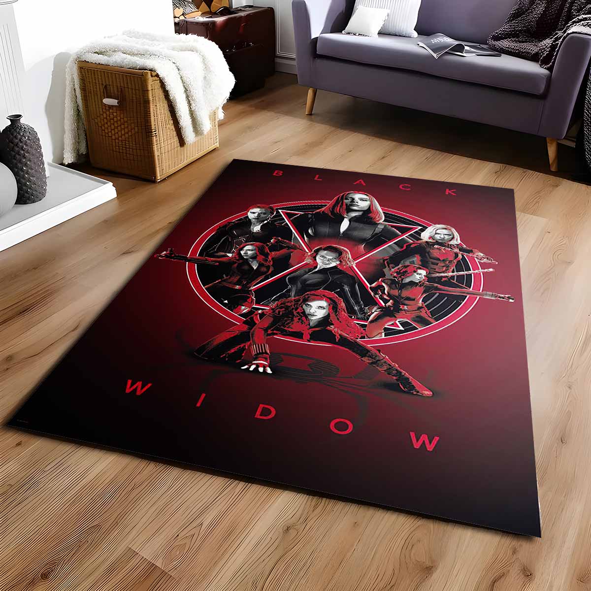 Black Widow Marvel Teppich